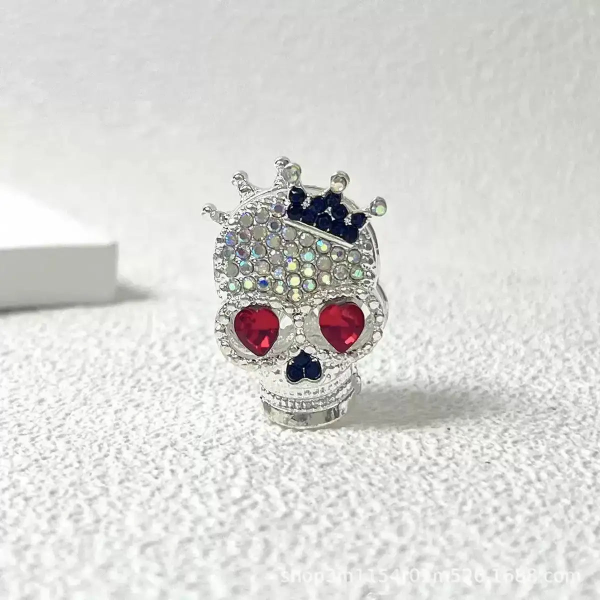 FS19376-About 29*19*16mm Halloween Skull Metal Beads