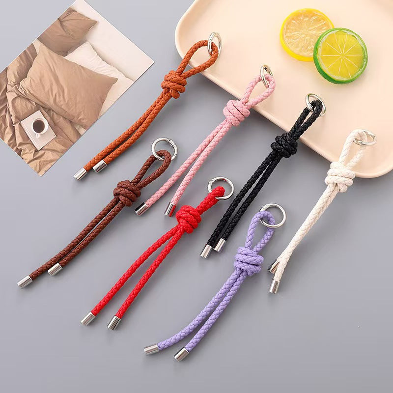 FS5418- 18cm Leather PU Braided Strap Keychain Pendant Zoe's DIY Shop