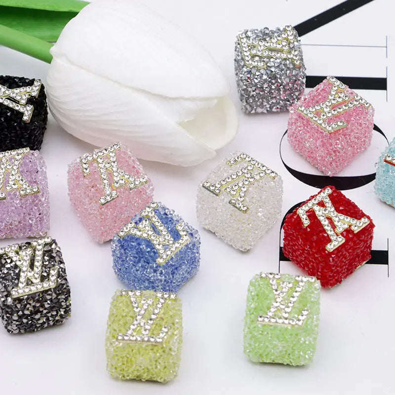 16mm LV Sugar Beads for Crafts DIY Bracelets Keychains Pens Jewelry Making Supplies Zoe's DIY Shop