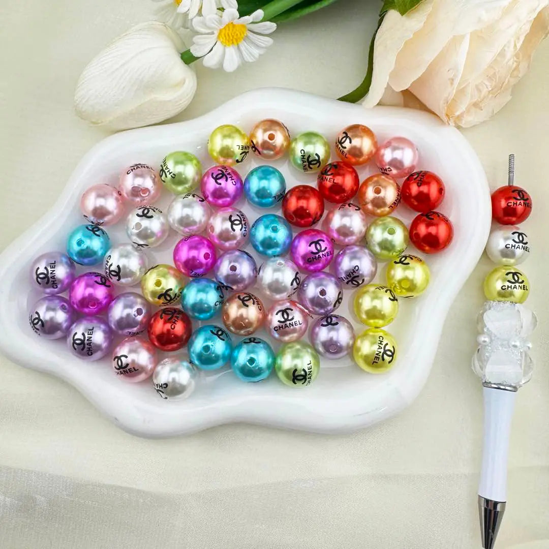 16mm Random Mixed Color Pearl Looking Acrylic Beads for DIY Jewelry Making Necklace Bracelet Earrings Keychain Making Zoe DIY Wholesale