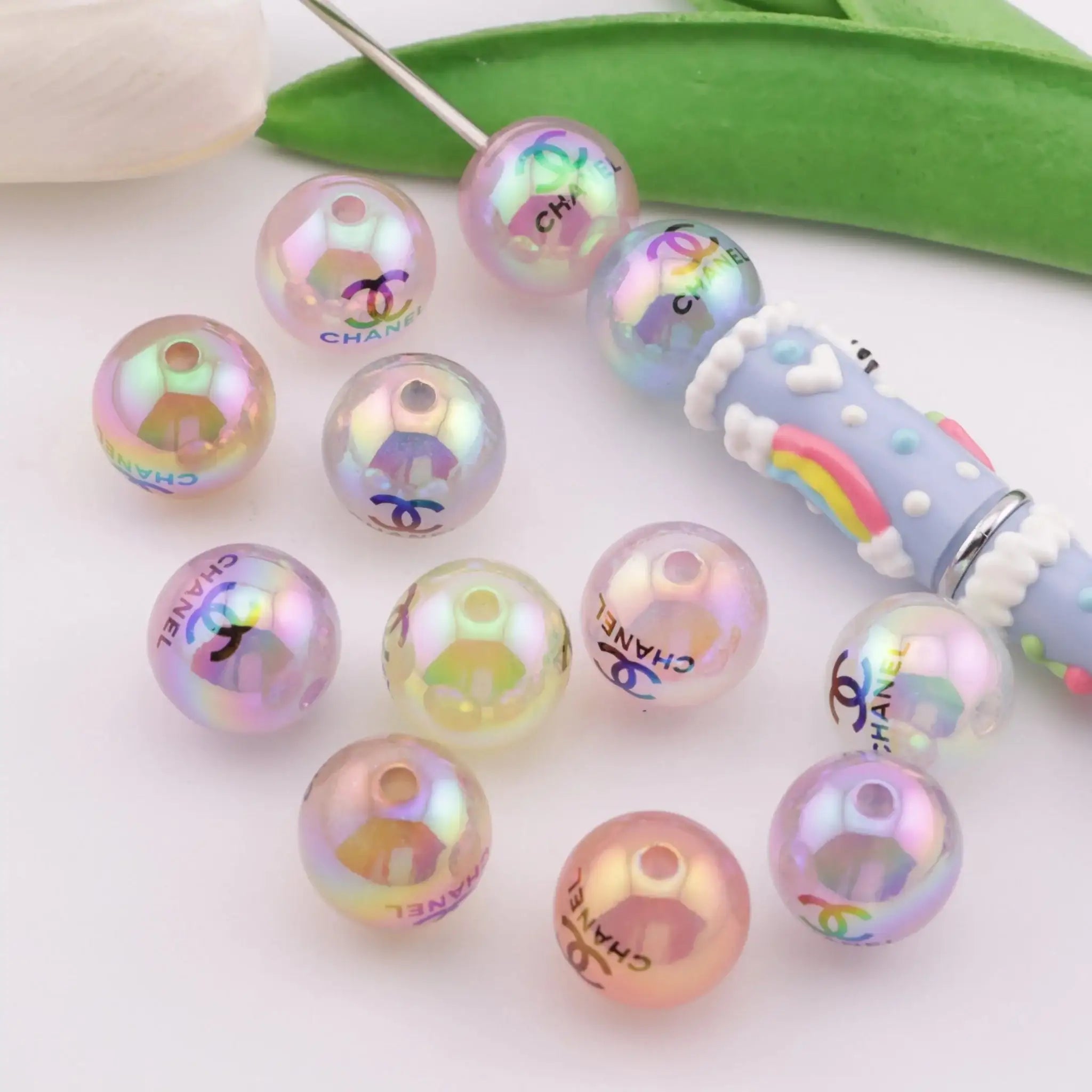 16mm Glowing Beads UV Coating Glow-In-The-Dark Jelly Acrylic Beads -Zoe DIY Wholesale