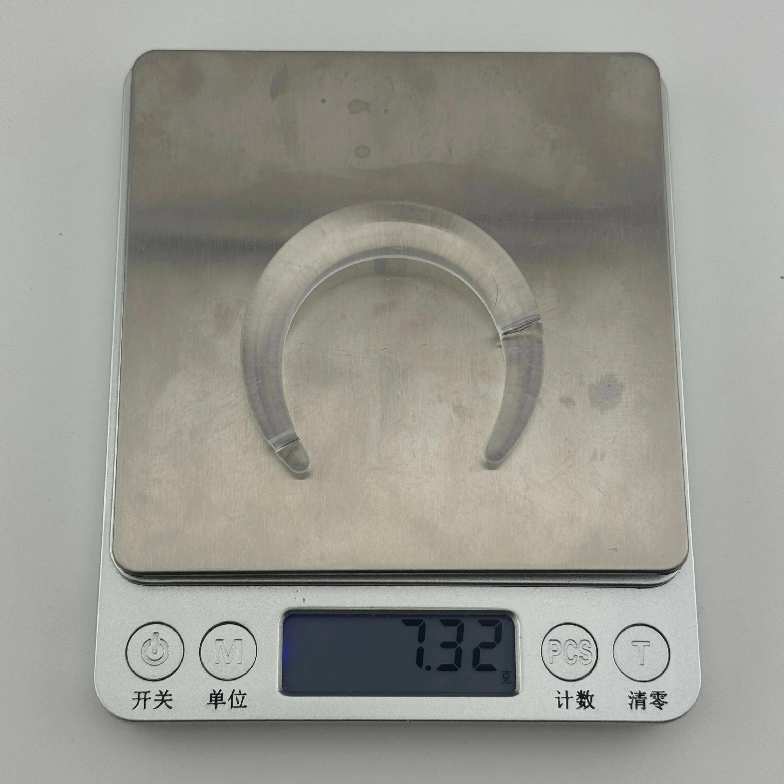 FS1080-49*54mm Clear Moon 2 Hole Based Beads Fir For Beadable Pens - Zoe DIY Wholesale