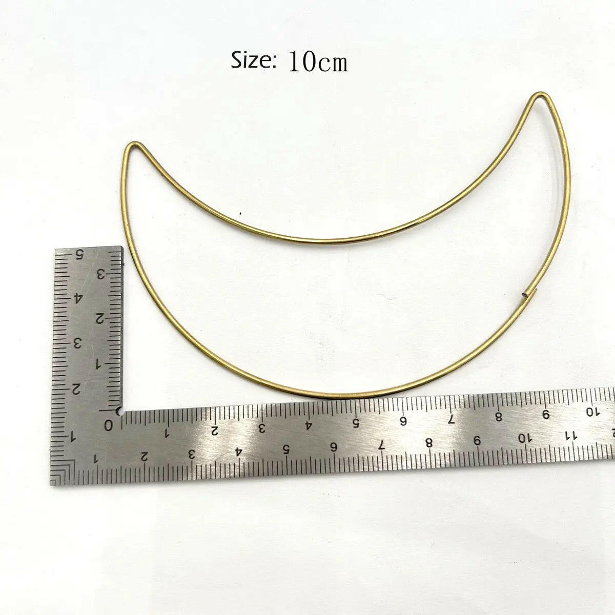 FS1524-100mm Moon Shape Copper Plated Steel Ring For Making Car Hanger - Zoe DIY Wholesale