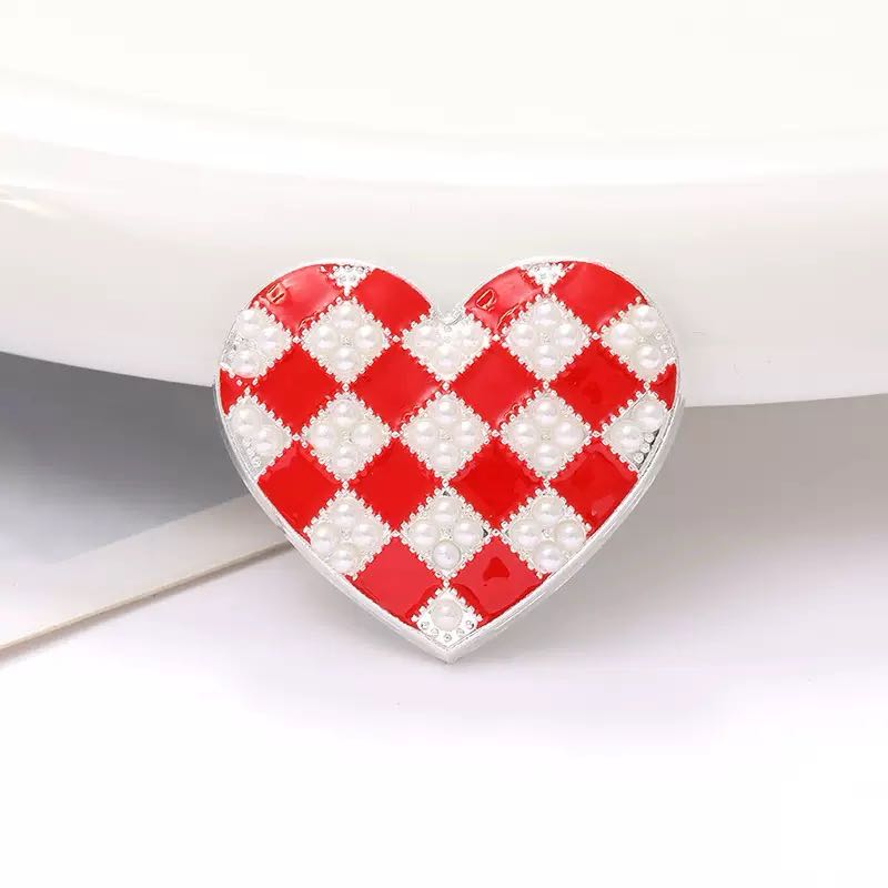 FS3723-Pearl Heart Alloy Charms