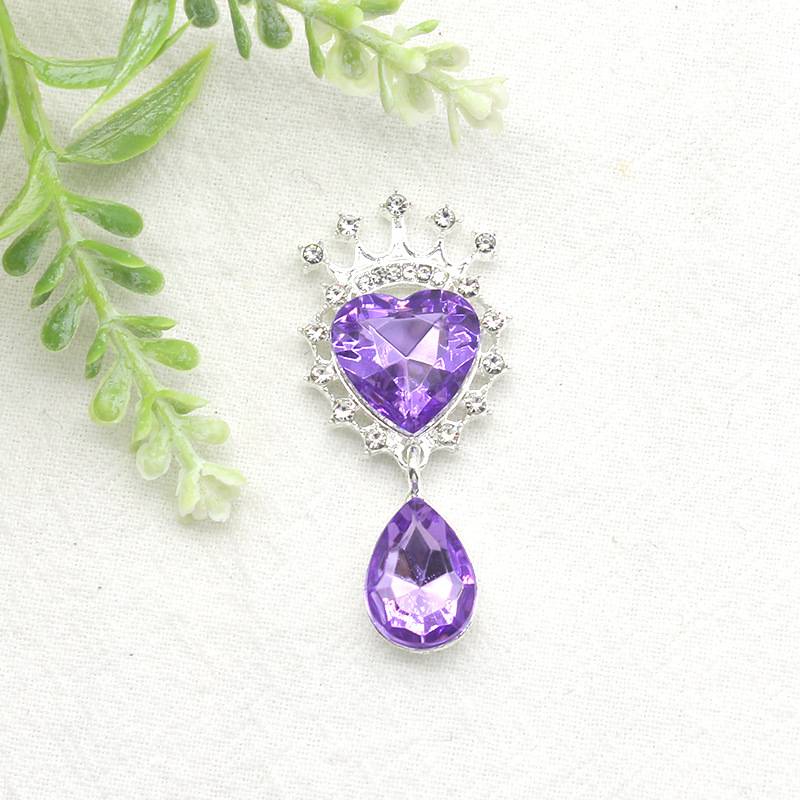 FS4862-Crown Heart Diamond Charms