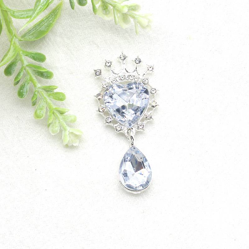 FS4862-Crown Heart Diamond Charms