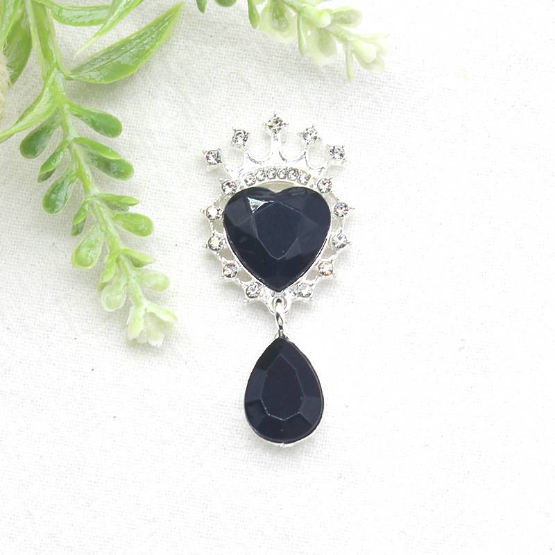 FS4862-Crown Heart Diamond Charms
