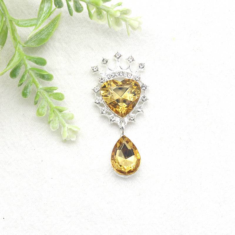 FS4862-Crown Heart Diamond Charms