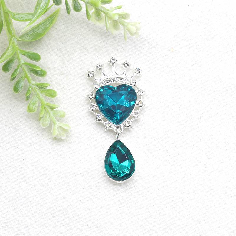 FS4862-Crown Heart Diamond Charms