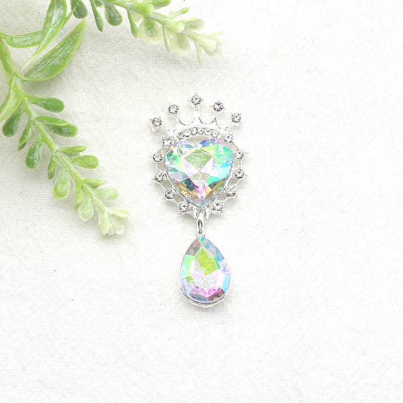 FS4862-Crown Heart Diamond Charms