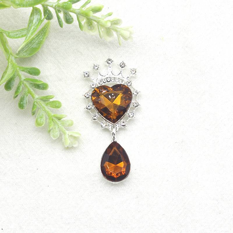 FS4862-Crown Heart Diamond Charms
