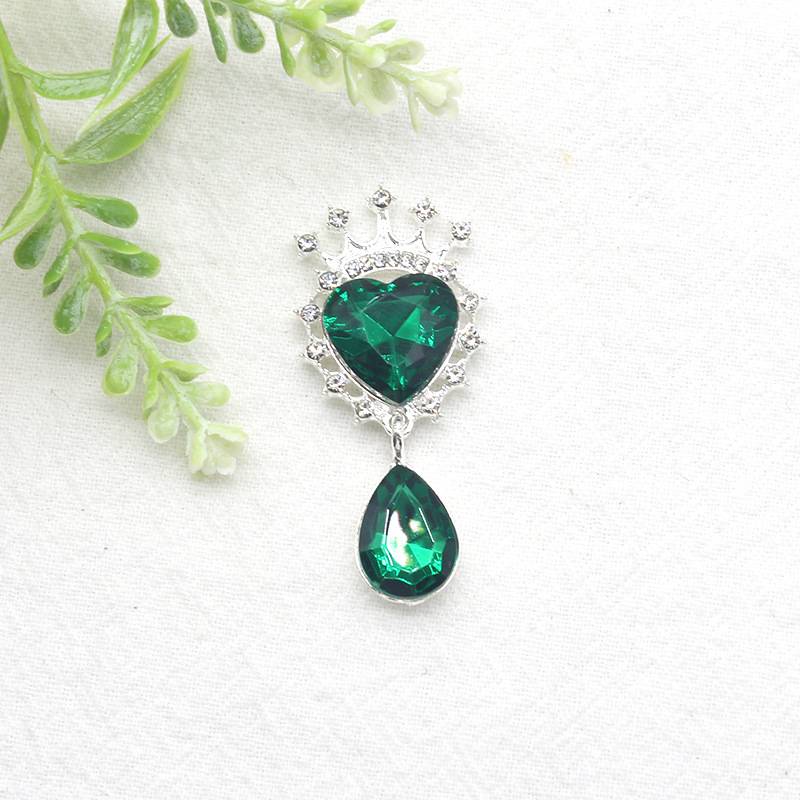 FS4862-Crown Heart Diamond Charms