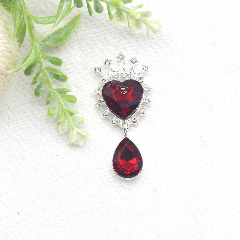 FS4862-Crown Heart Diamond Charms