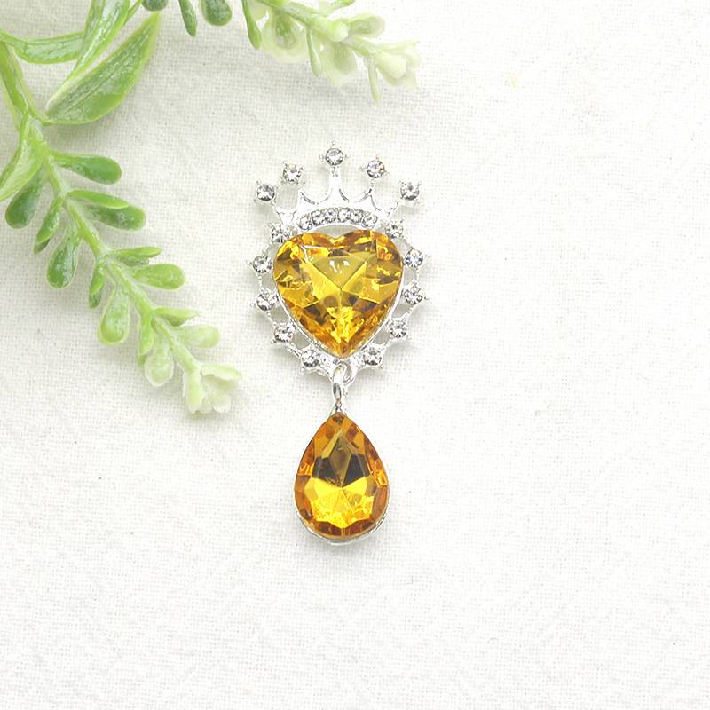 FS4862-Crown Heart Diamond Charms