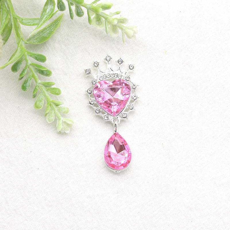 FS4862-Crown Heart Diamond Charms