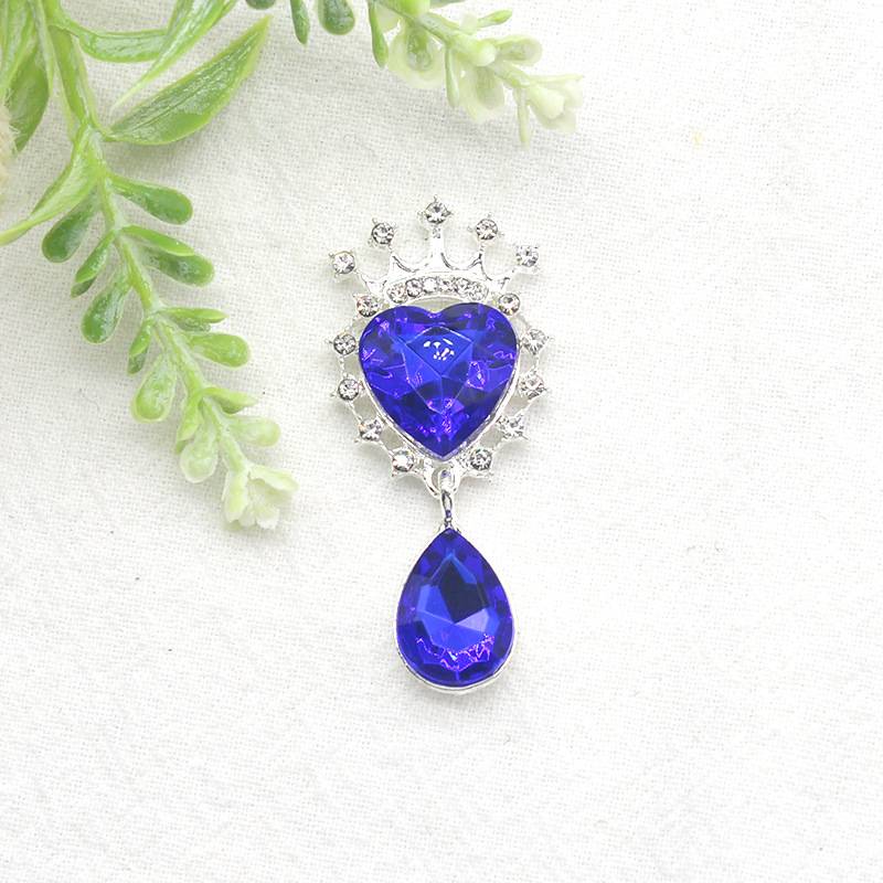 FS4862-Crown Heart Diamond Charms