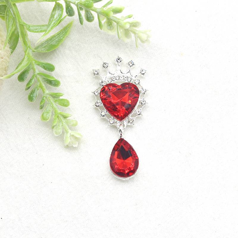 FS4862-Crown Heart Diamond Charms