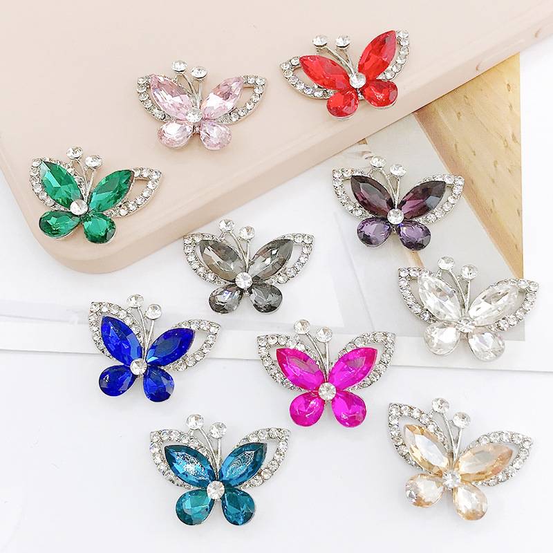 FS4867-Diamond Butterfly Charms For Making Fancy Beads