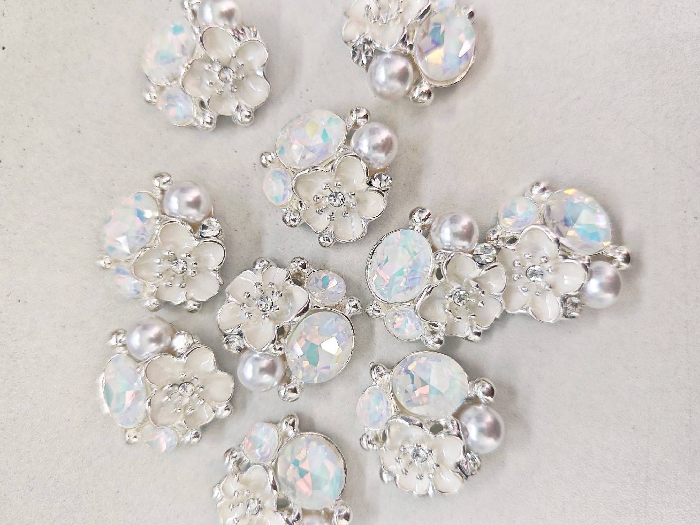FS4945-Flower Diamond Pearl Patch For Making Fancy Beads