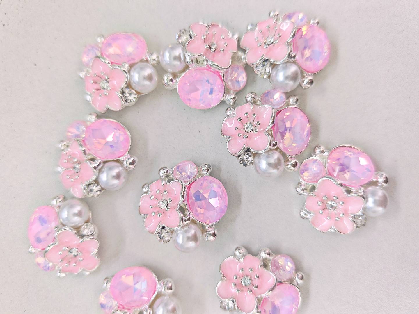 FS4945-Flower Diamond Pearl Patch For Making Fancy Beads