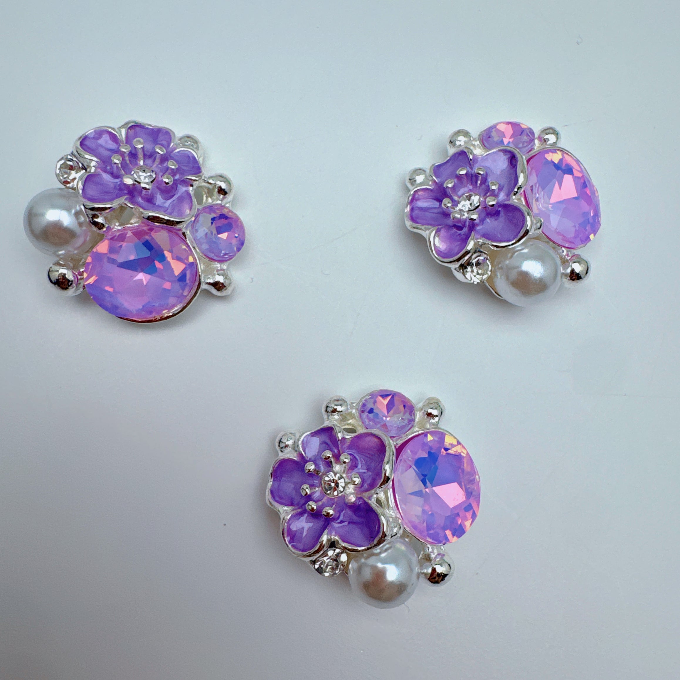 FS4945-Flower Diamond Alloy Charms For Making Fancy Beads