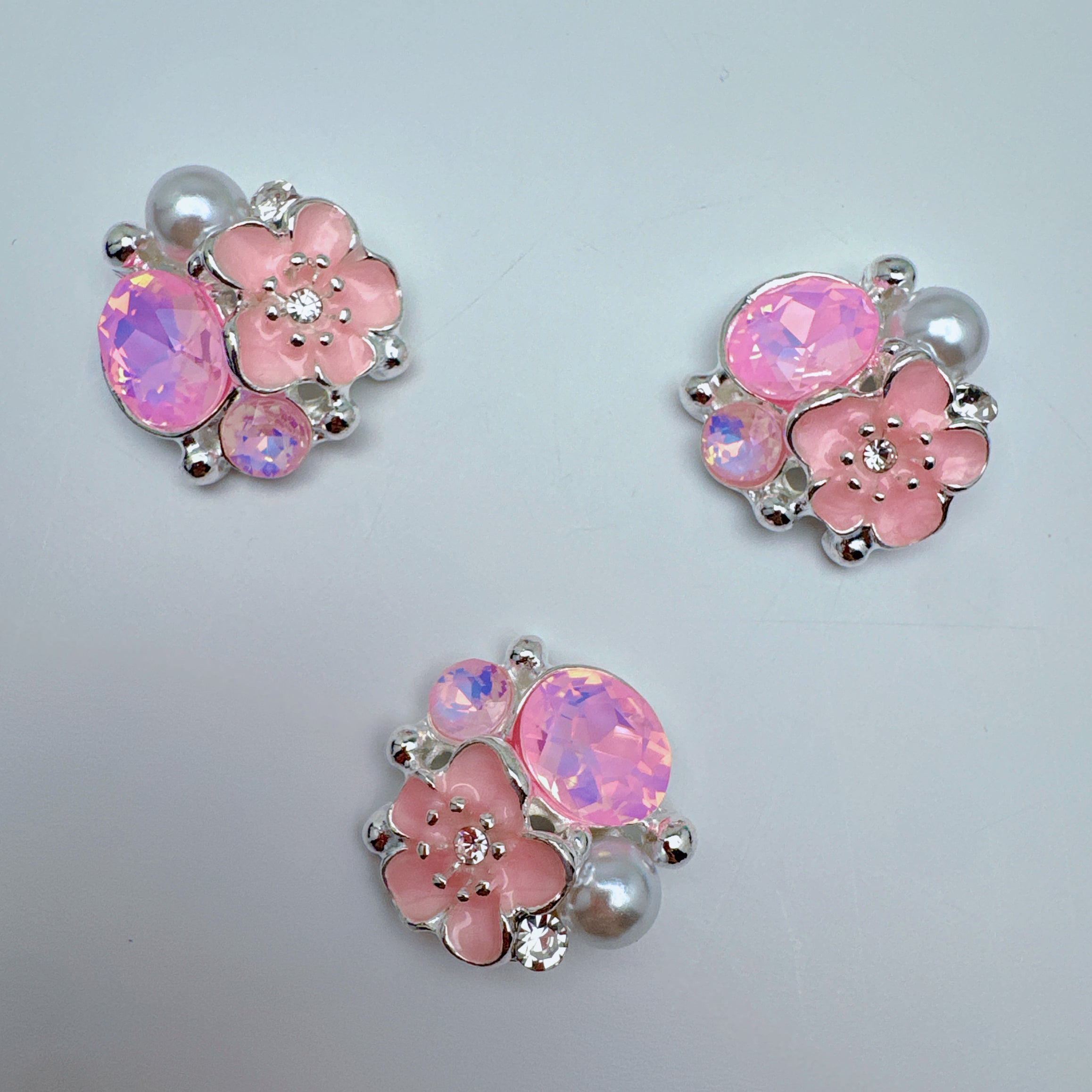 FS4945-Flower Diamond Alloy Charms For Making Fancy Beads