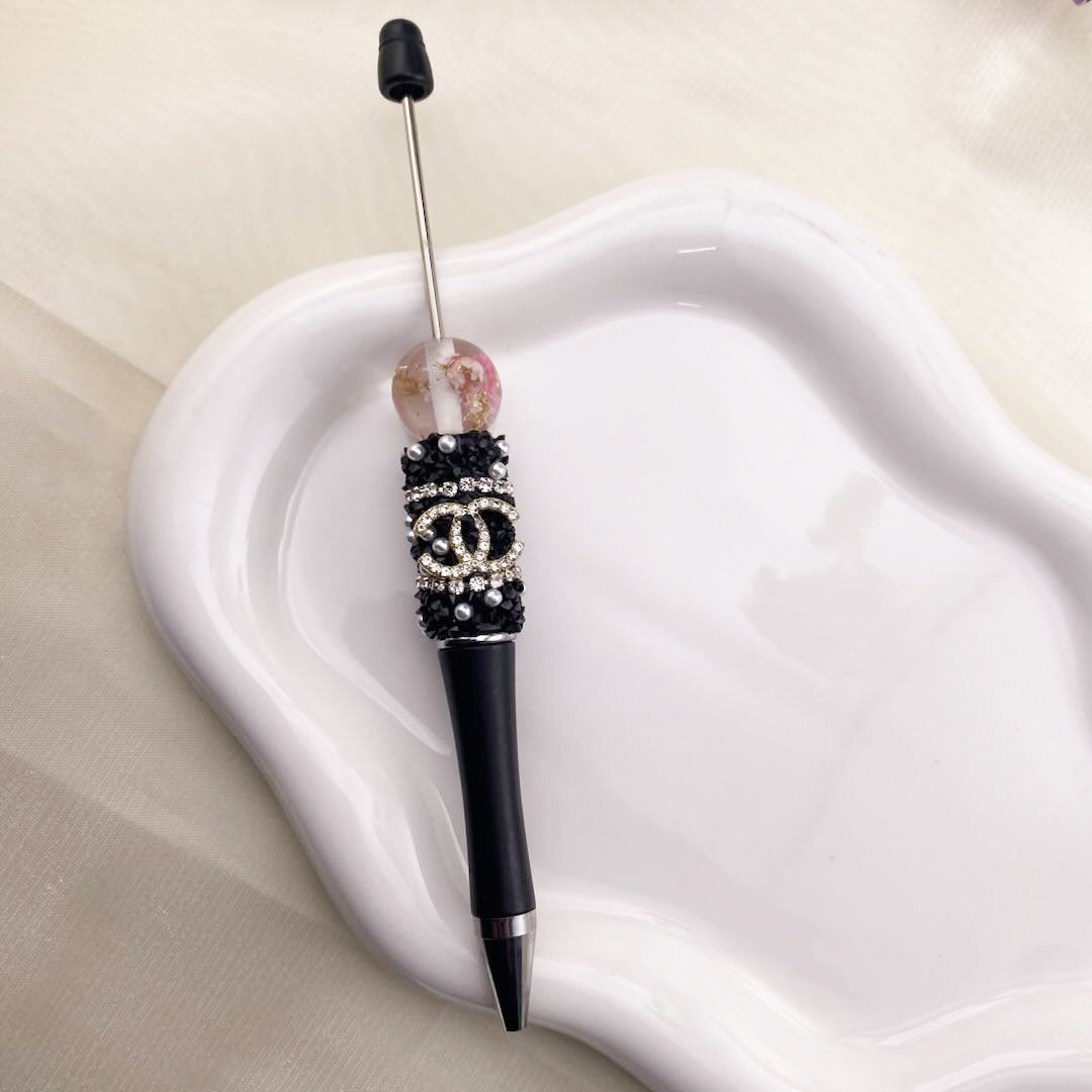 FS6952-Heavily Embellished Diamond-Beaded Pen For DIY Crafts Personalized Pen with Jewelry Beads Zoe DIY Wholesale