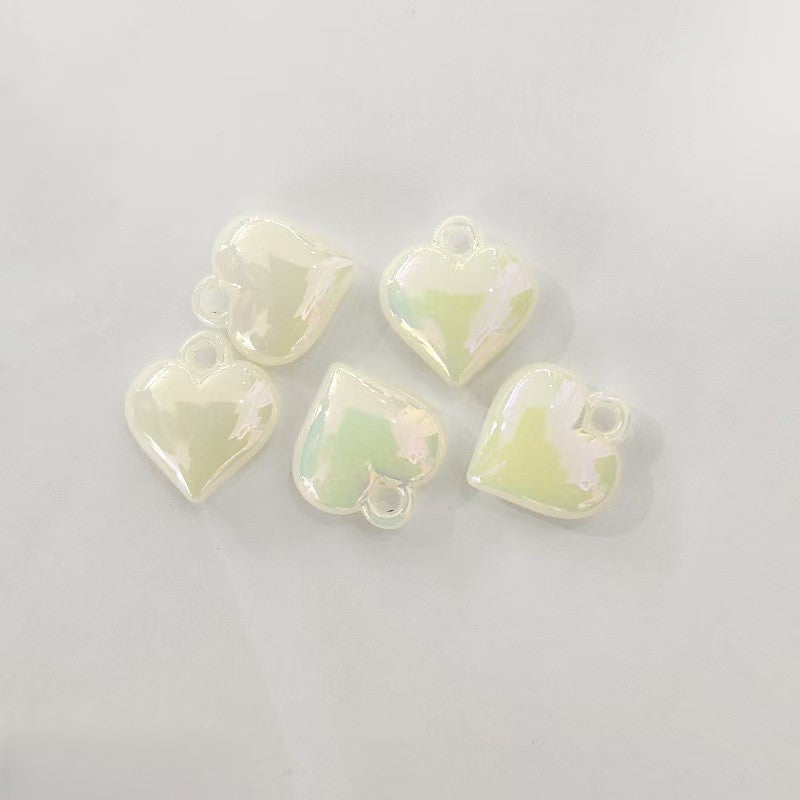 FS3274- Fine Glitter Heart Pendant Acrylic Beads Zoe's DIY Shop
