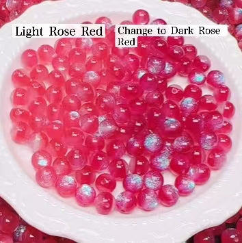 FS6034- 10Mm Optically Variable Glow-In-The-Dark Resin Beads