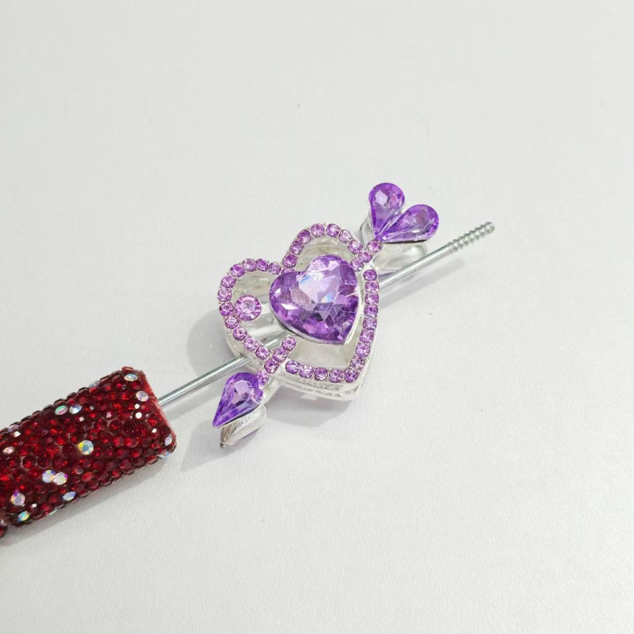 FS4951-25*48mm Alloy Beads With A Heart Pierced By An Arrow