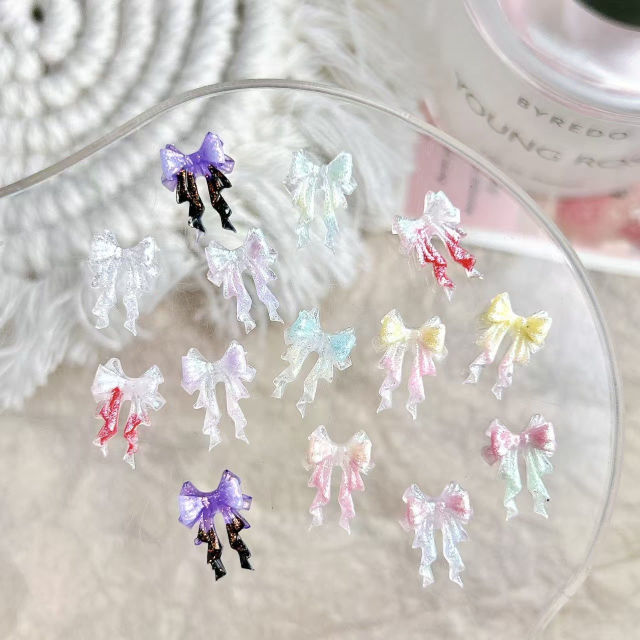 FS5060- Soft Butterfly Charms Soft Bowknot Luminous Glow-in-the-Dark