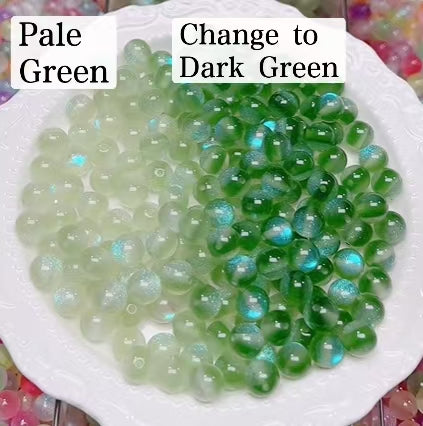 FS6034- 10Mm Optically Variable Glow-In-The-Dark Resin Beads
