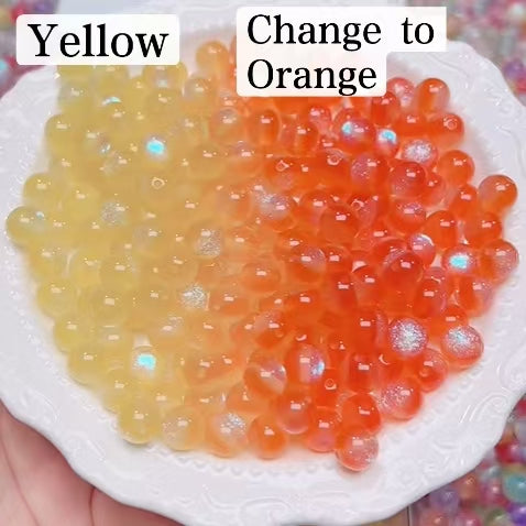 FS6034- 10Mm Optically Variable Glow-In-The-Dark Resin Beads