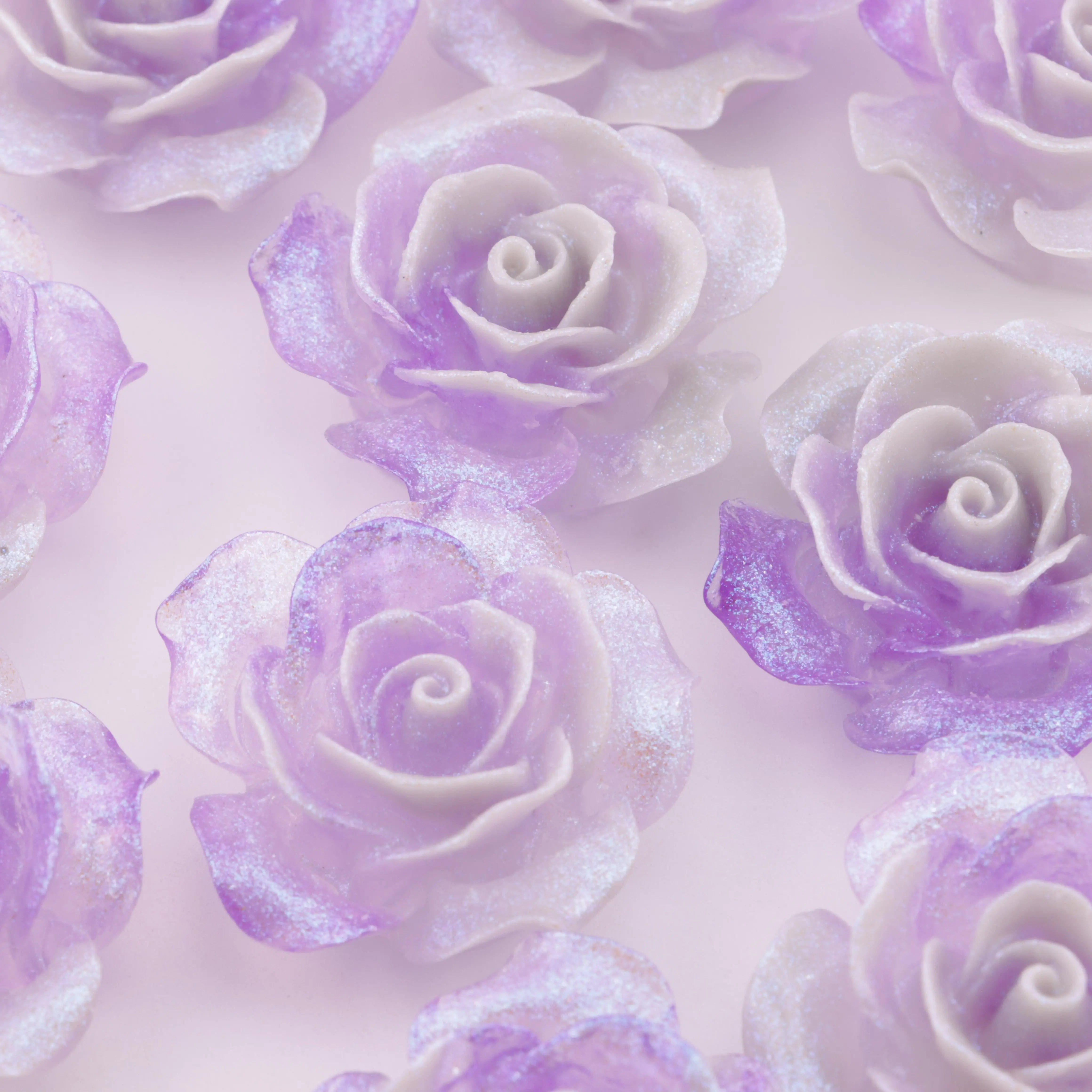 FS5795-36mm Luminous Double-Color Flower Patches - Zoe DIY Wholesale