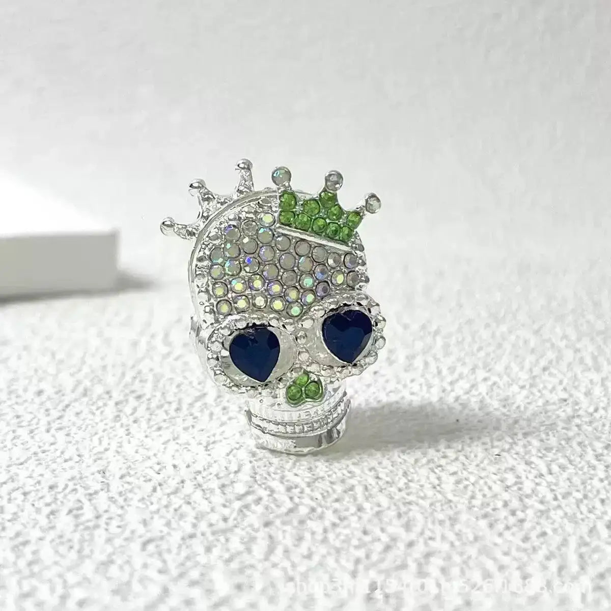 FS19376-About 29*19*16mm Halloween Skull Metal Beads