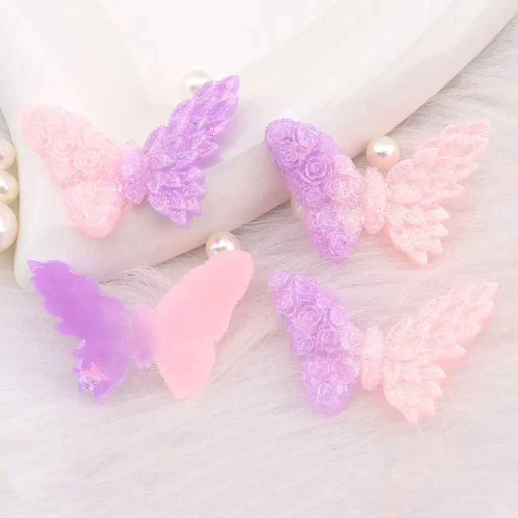FS3345-38*24mm Two - Color Glowing Butterfly Charms Double - Color Glowing Butterflies For DIY Projects - Zoe DIY Wholesale