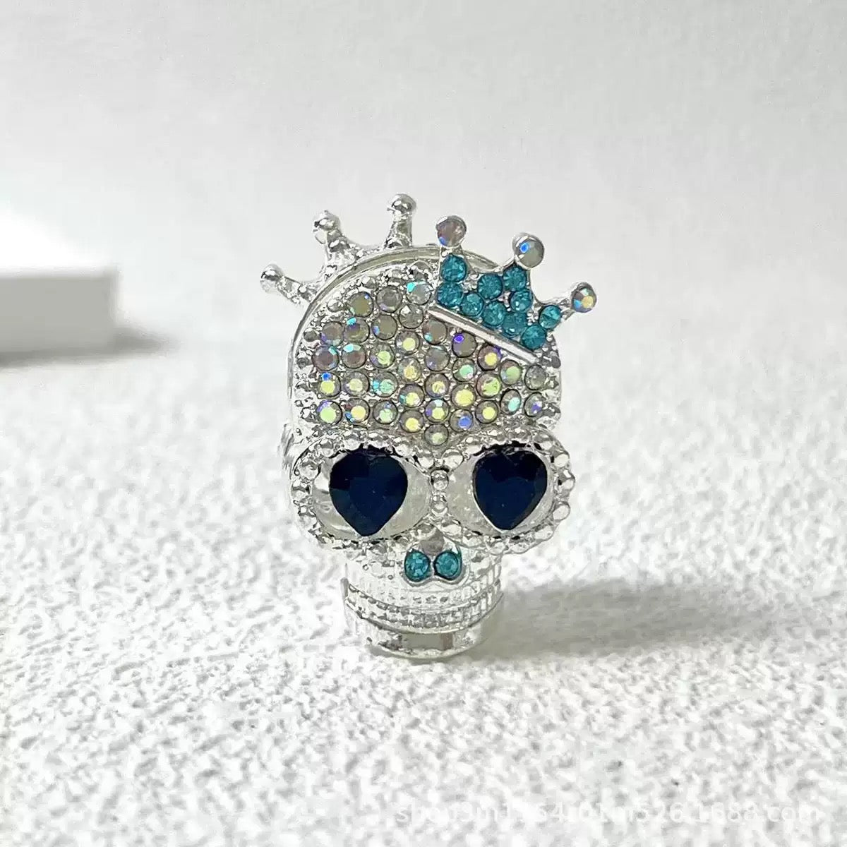 FS19376-About 29*19*16mm Halloween Skull Metal Beads