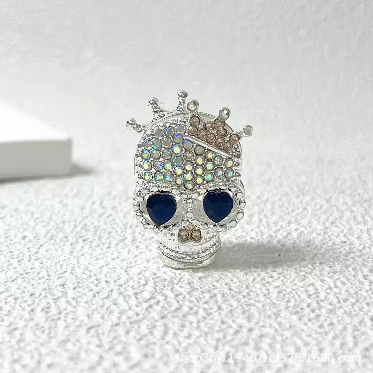 FS19376-About 29*19*16mm Halloween Skull Metal Beads