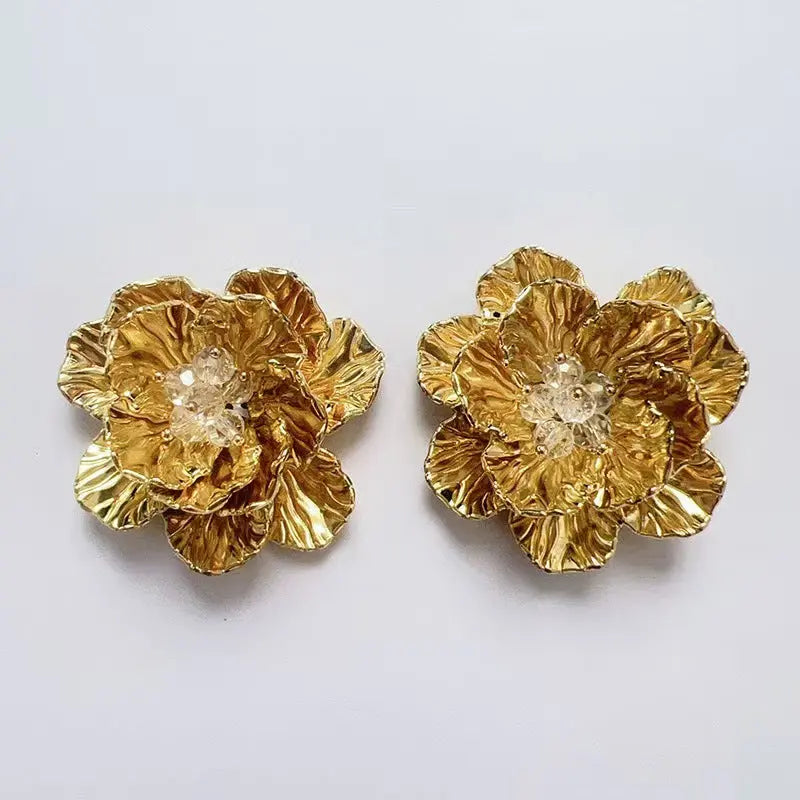 FS3779-47mm Two-Layer UV Silver Crystal Flower Charms Two-Layer Crystal Flowers For DIY Projects - Zoe DIY Wholesale