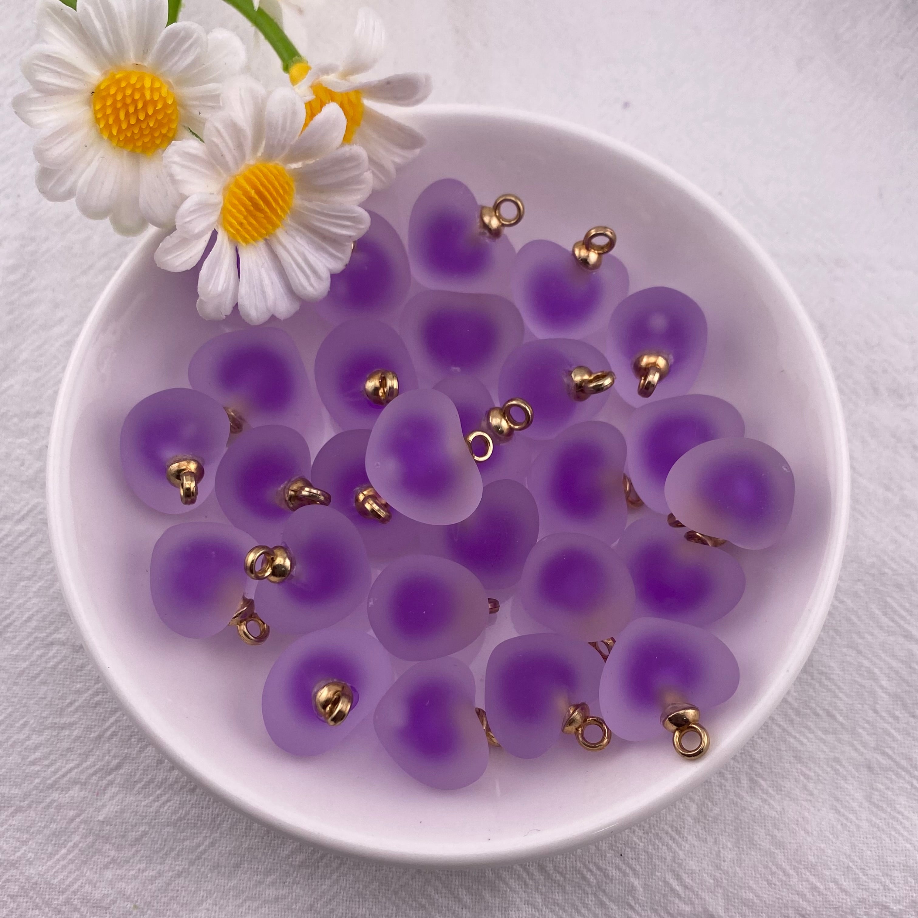 FS3425- 16mm Frosted Bead-within-bead Car Hanging Pendant Zoe's DIY Shop