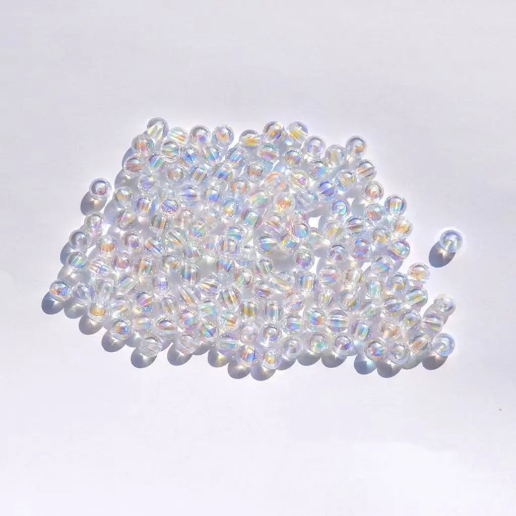 FS5304-6mm AB Coated Translucent Acrylic Beads (Not Through Pen) - Zoe DIY Wholesale