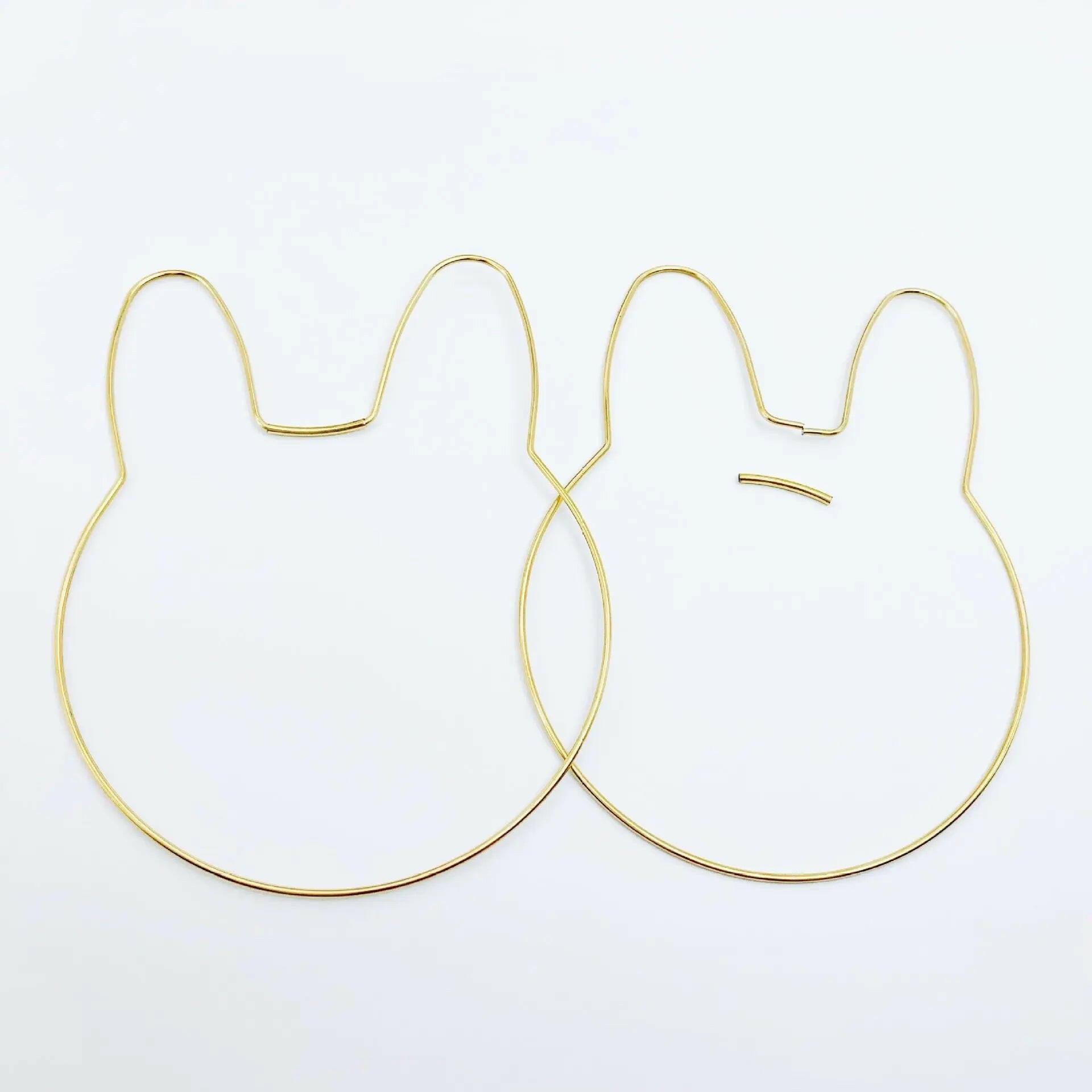 FS2105-9×10cm Rabbit Shap Wire Ring For Making Car Hanger Zoe's DIY Shop