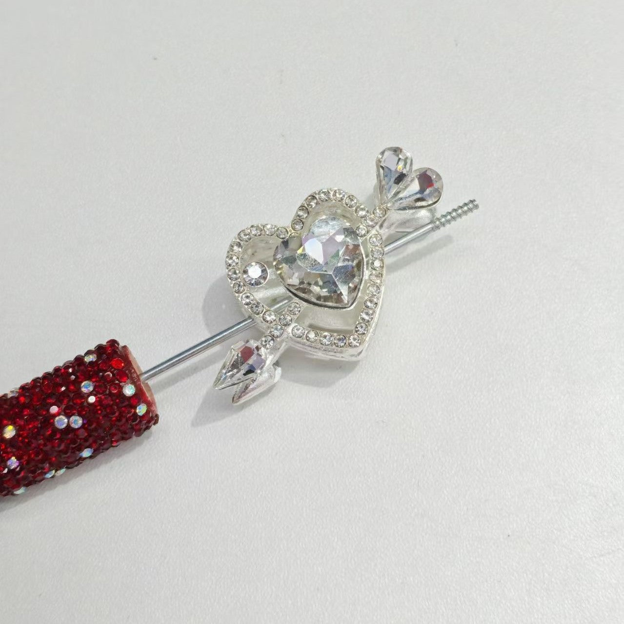 FS4951-25*48mm Alloy Beads With A Heart Pierced By An Arrow