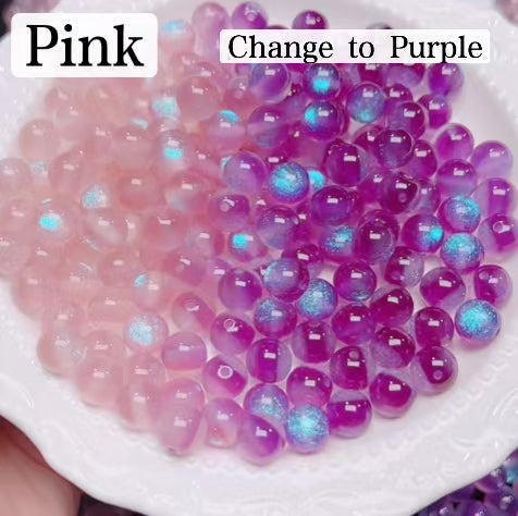 FS6034- 10Mm Optically Variable Glow-In-The-Dark Resin Beads