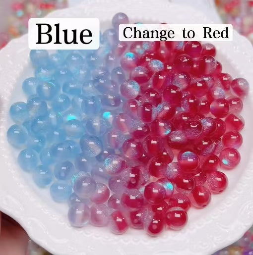 FS6034- 10Mm Optically Variable Glow-In-The-Dark Resin Beads