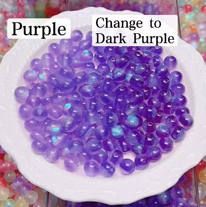 FS6034- 10Mm Optically Variable Glow-In-The-Dark Resin Beads