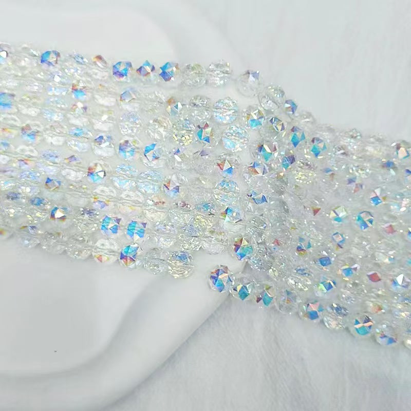 FS5318- About 450 PCS 6mm Crystal Glass Beads