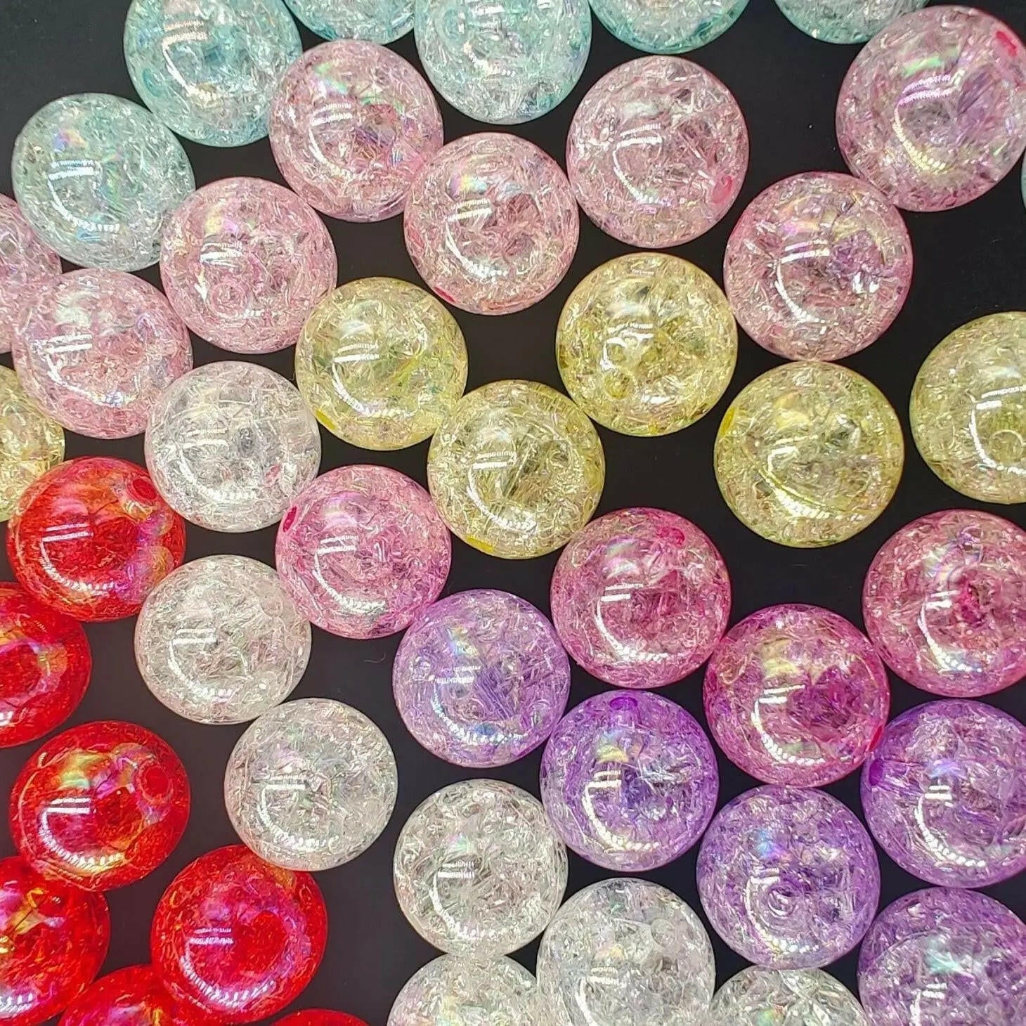 FS1723-16MM Cracked Acrylic Beads Fit For Beadable Pens - Zoe DIY Wholesale