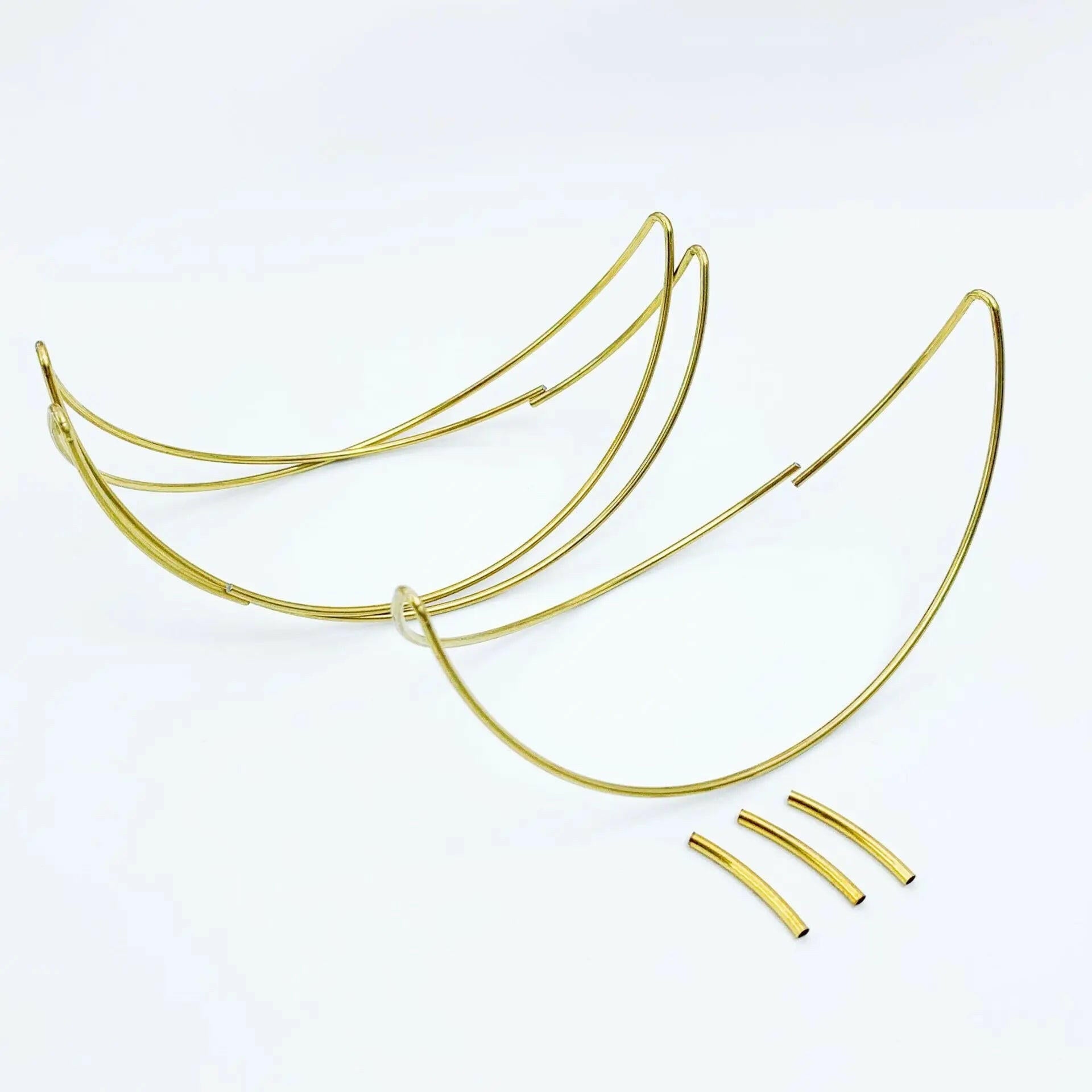 FS1276-100mm 3D Moon Wire Ring For Making Car Hanger Zoe's DIY Shop