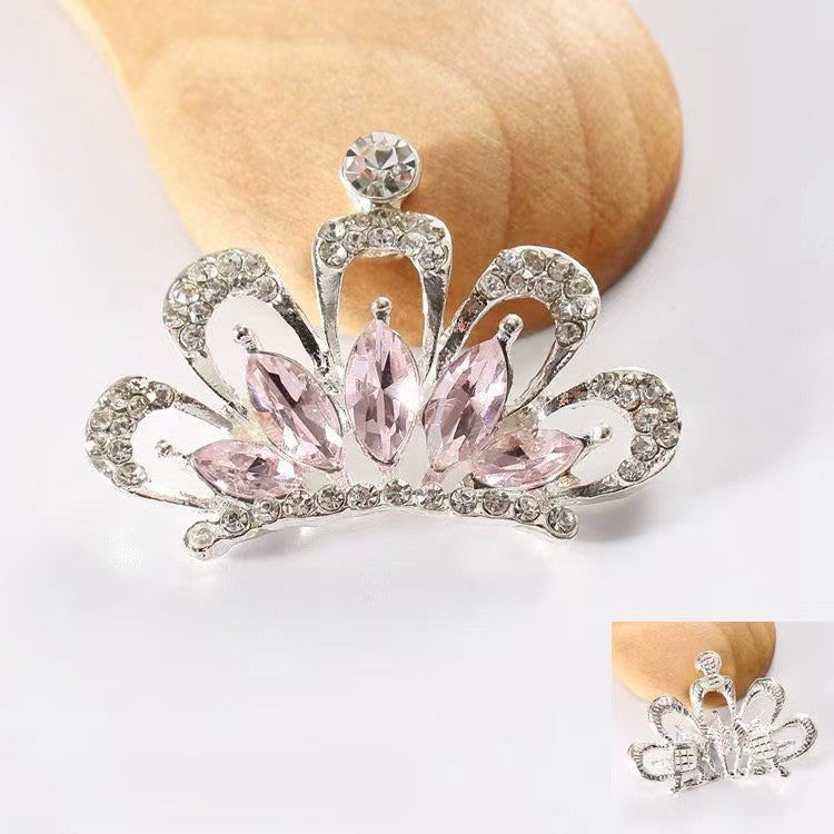 FS5325- 42*31mm Alloy Diamond-Embedded Crown Metal Patches